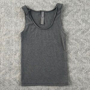 SKIMS Gray Crewneck Ribbed Tank Size S